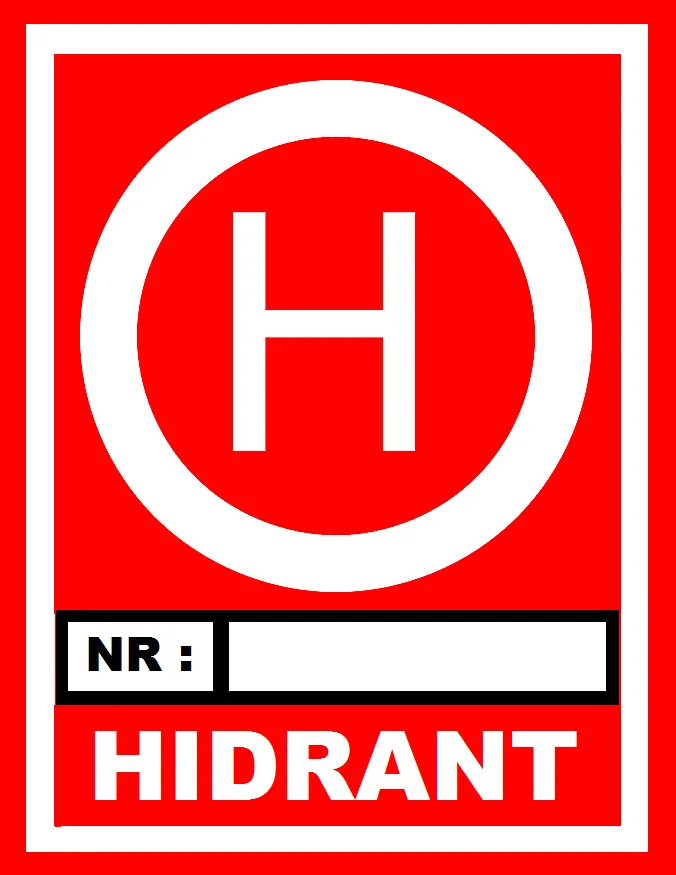 Placuta pentru hidranti cu numar personalizat