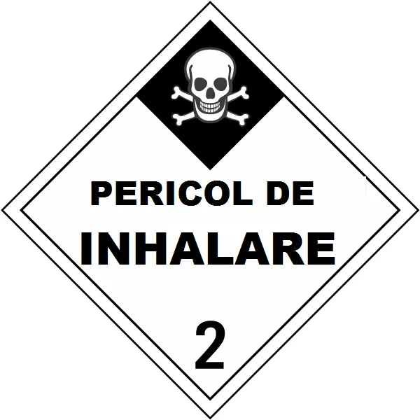 Plăcuță Semnalizare Gaze Toxice (Clasa 2 ADR) – Pericol de Inhalare