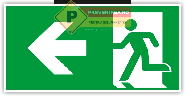 Etichetă Ieșire Principală Stânga - Semnalizare Interioară și Exterioară