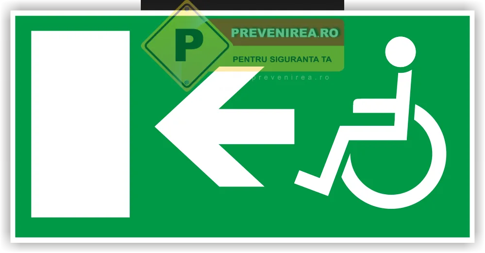 Etichete de Siguranță pentru Ieșire Persoane cu Handicap - Vizibile și Durabile