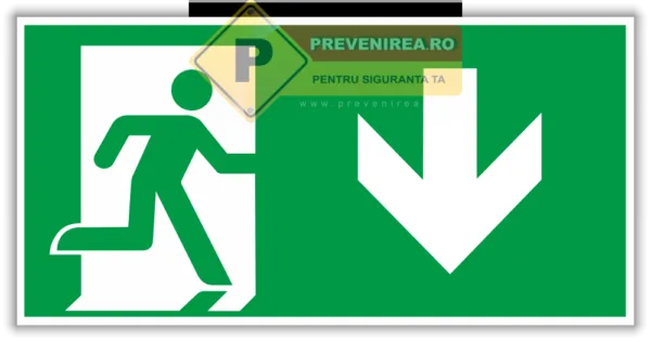 Eticheta „Ieșire Principală în Jos - Calitate Superioară și Durabilitate Garantată