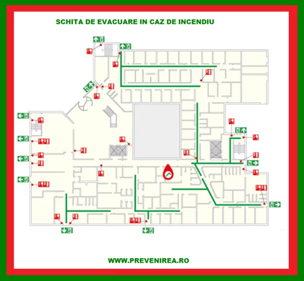 Plan de evacuare in caz de incendiu general