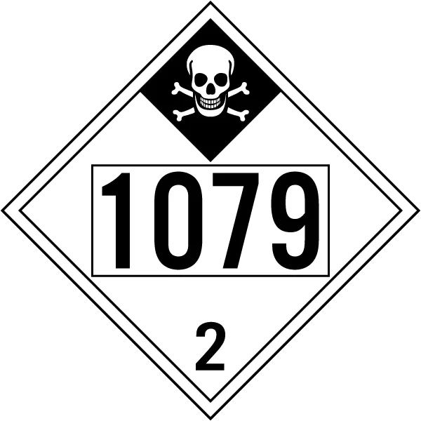 Plăcuță ADR UN 1079 (Clasa 2) – Identificare Pericol