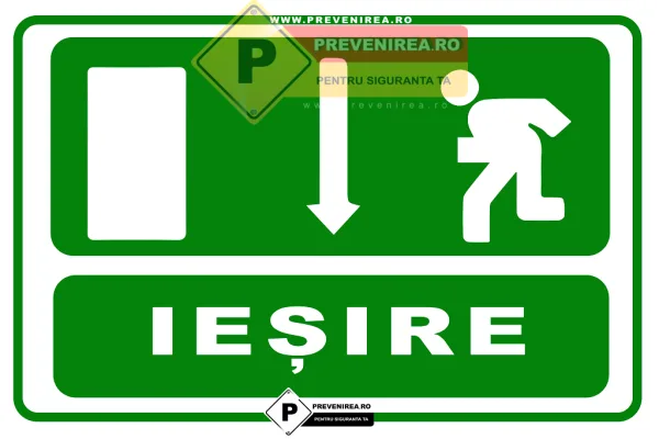 Semn Ieșire de Urgență Non-Electric - Ideal pentru Orice Spațiu