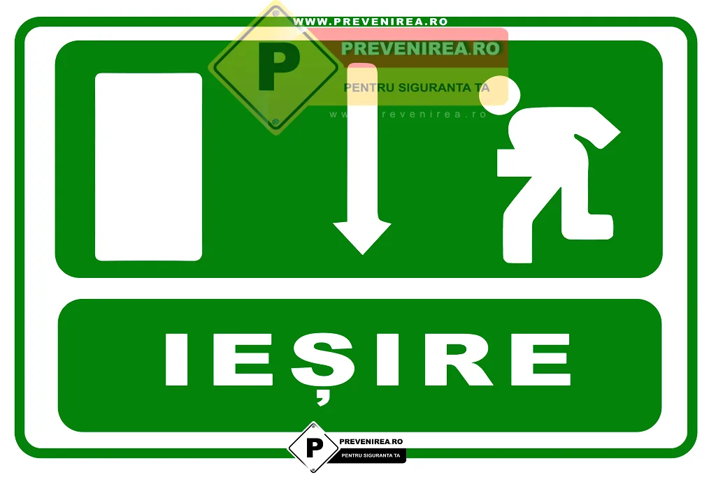 Semn Ieșire de Urgență Non-Electric - Ideal pentru Orice Spațiu