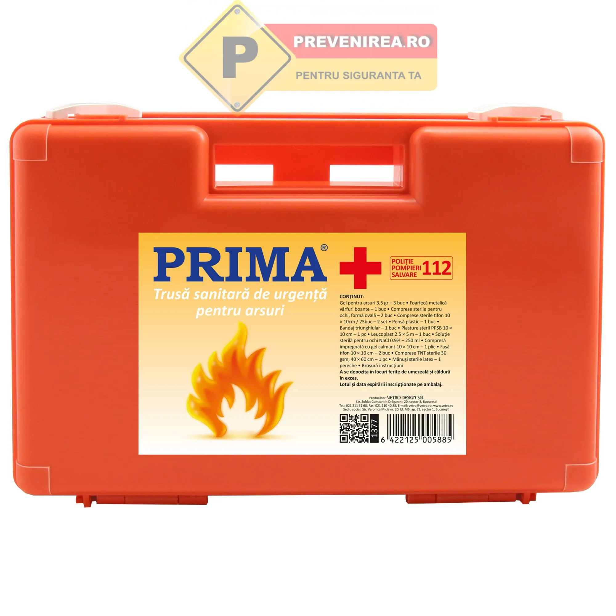 Trusa pentru prim ajutor si arsuri