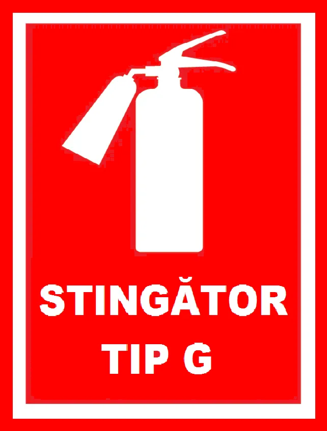 Placuta pentru stingator tip g
