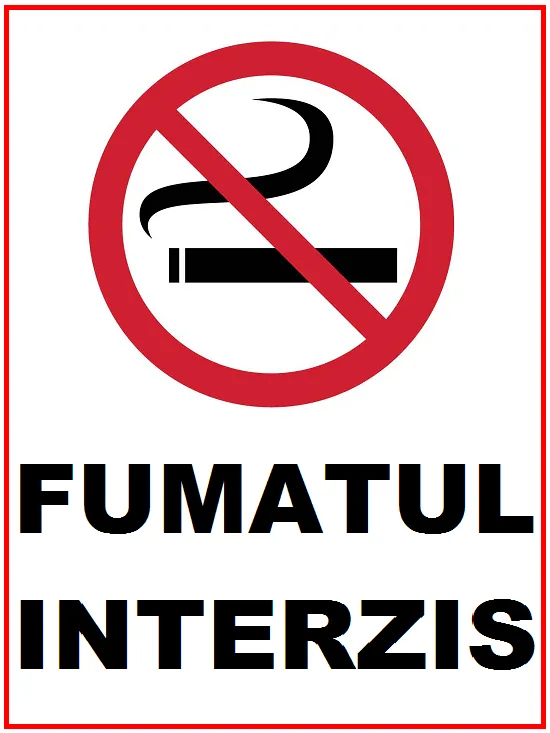 Placuta de protectia muncii fumatul interzis