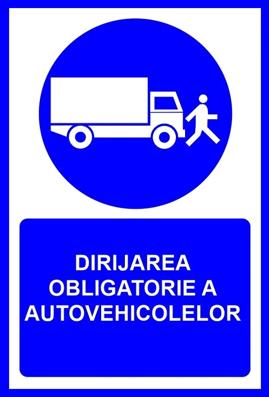 Placuta pentru dirijarea obligatorie a autovehiculelor