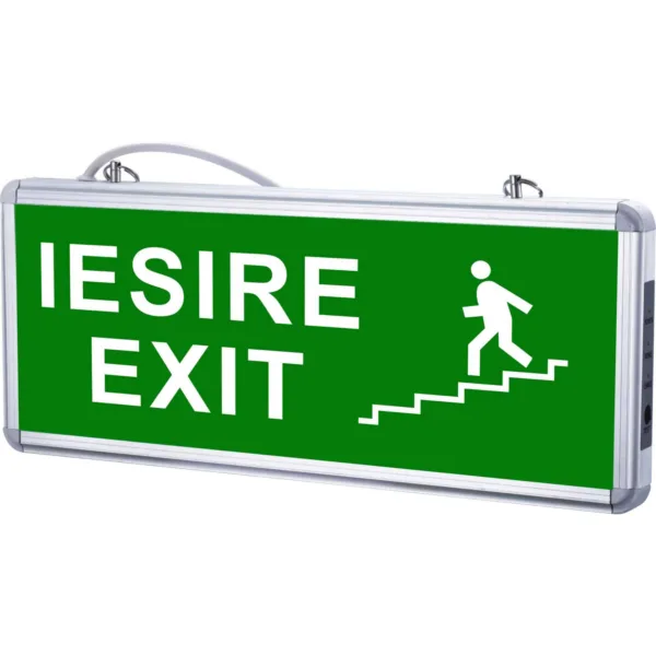 Corp de iluminat aplicat și suspendat pentru ieșire pe scări - direcționare stânga / dreapta / sus / jos - PERSONALIZABIL 100% | LED EXIT SCĂRI