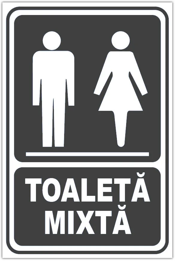 Indicator pentru gri toaleta mixta