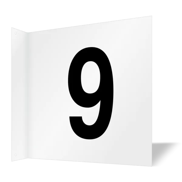 Placuta pentru culoar numărul 9 fata verso