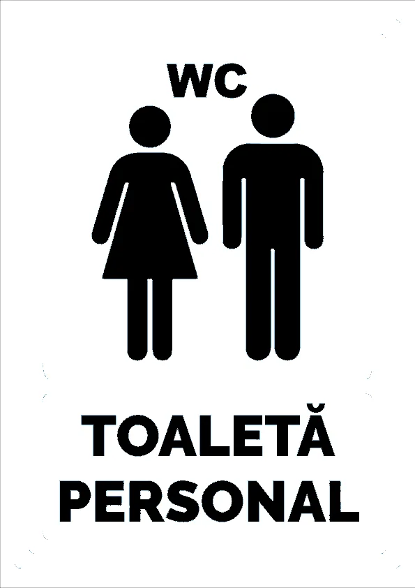 Indicator WC pentru Toaletă Personal - Semn Ușă Toaletă Angajați