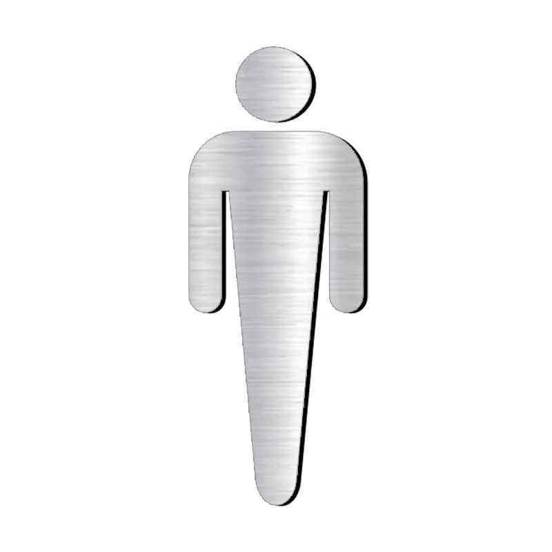 Plăcuță Grup Sanitar Bărbați - Aluminiu și Dibond, Decupată și Personalizabilă