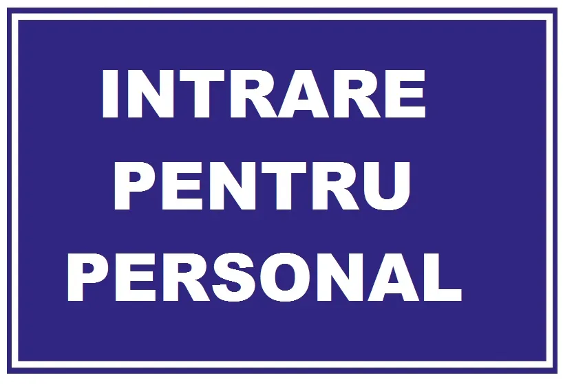 Placuta pentru intrare personal