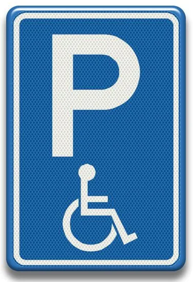 Placuta reflectorizanta  parcare pentru persoane cu handicap