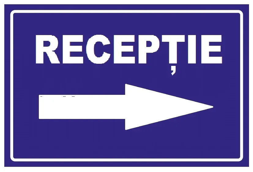 Placuta pentru receptie la dreapta