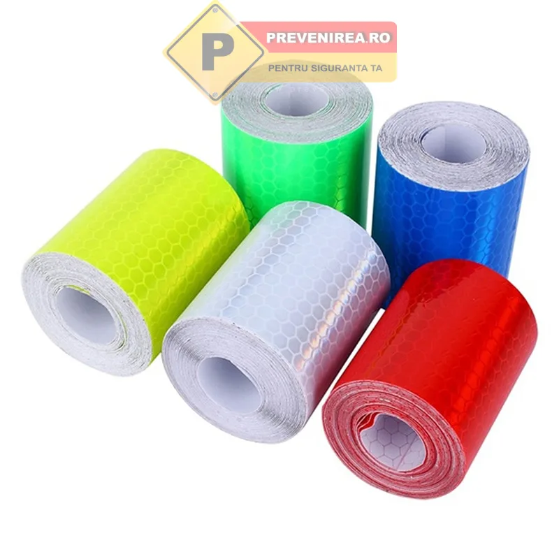 Bandă Reflectorizantă Verde - Siguranță și Vizibilitate Noaptea