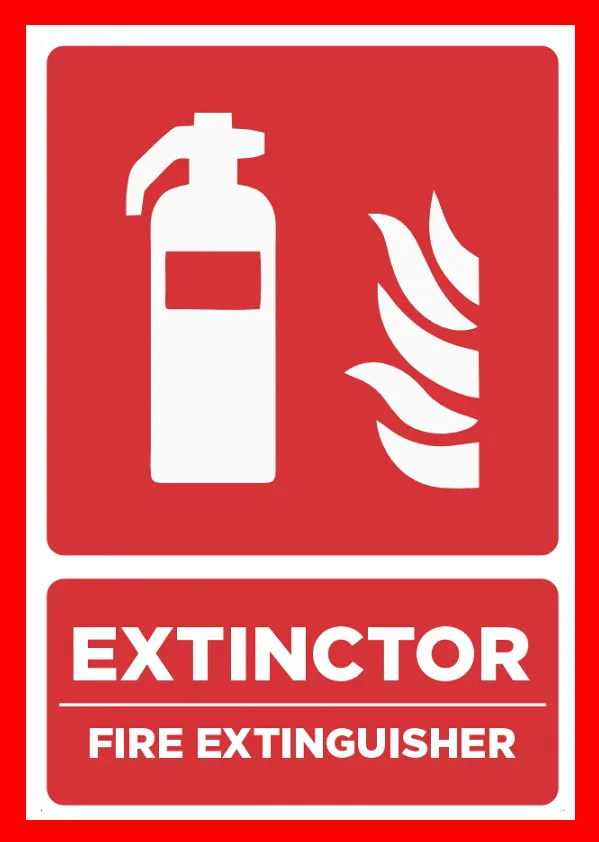 Placuta pentru extinctor fire extinguisher
