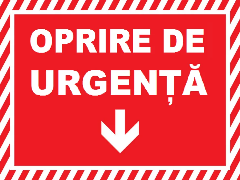 Placuta de siguranta oprire pentru urgenta