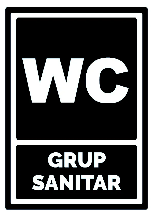 Indicator negru wc grup sanitar
