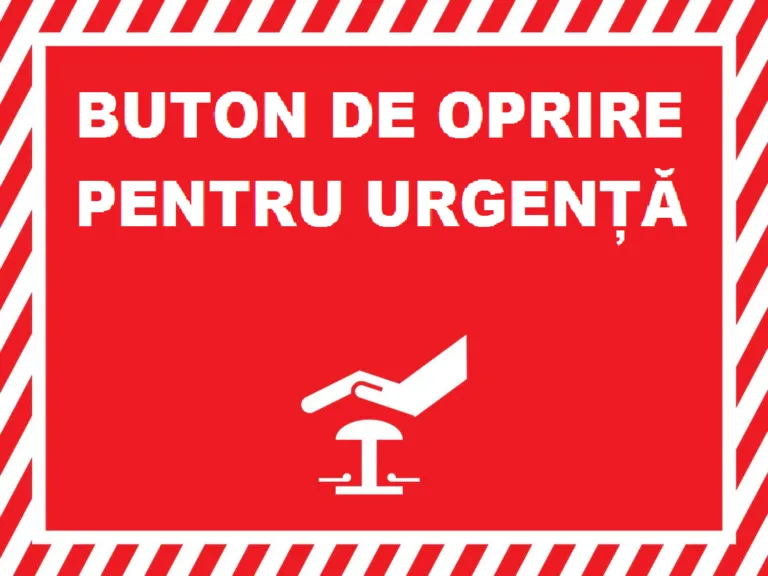 Placuta pentru buton de oprire pentru urgenta