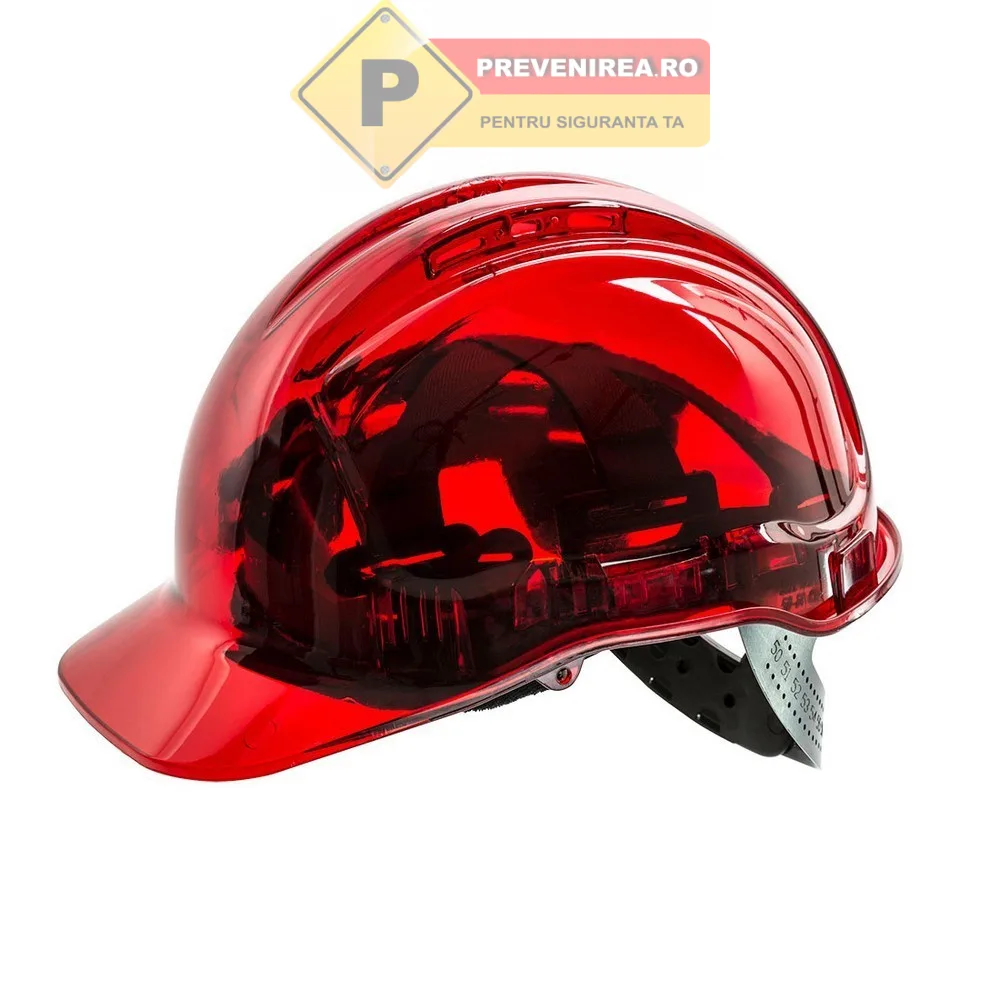 Cască de Siguranță Ventilată, Roșie - Ideală pentru Lucrări în Aer Liber