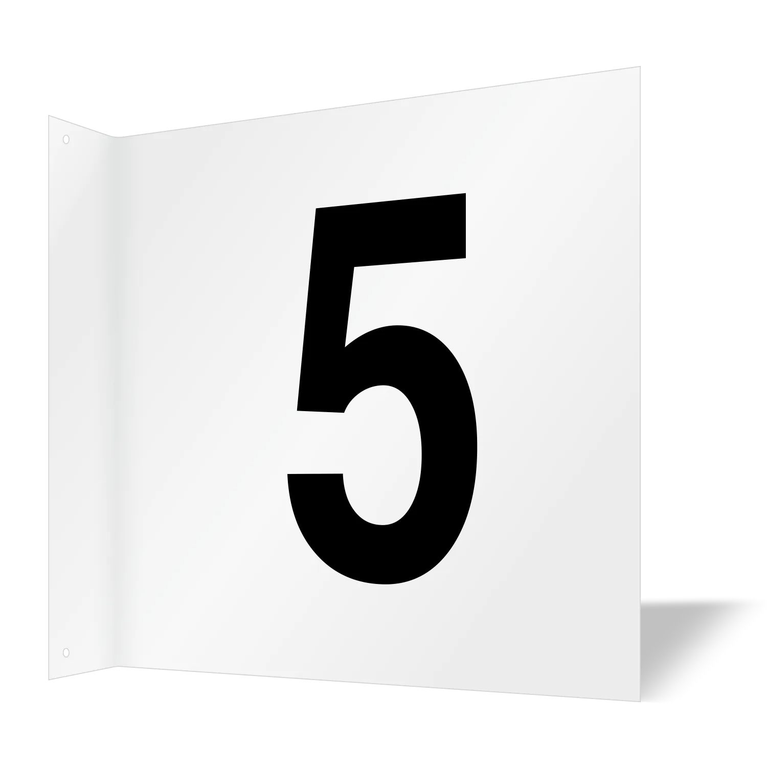 Semn de culoare proiectat numărul 5 fata verso