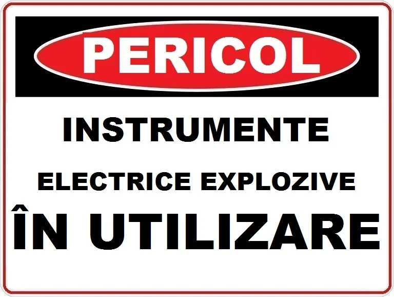 Placute pentru instrumente electrice explozive in utilizare