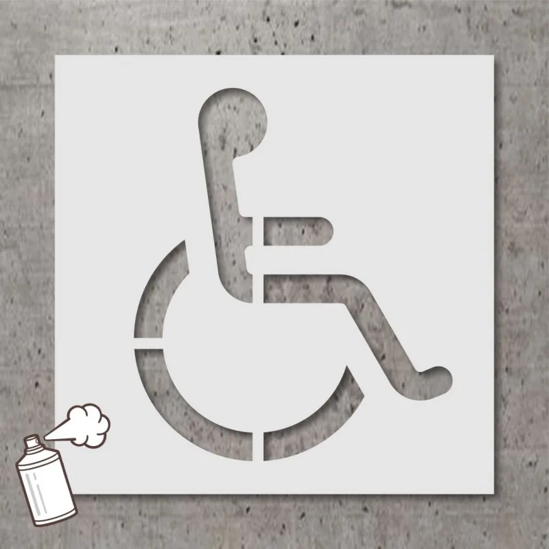 Sablon Parcare Handicap Dizabilități - Marcaj Loc Parcare Accesibil