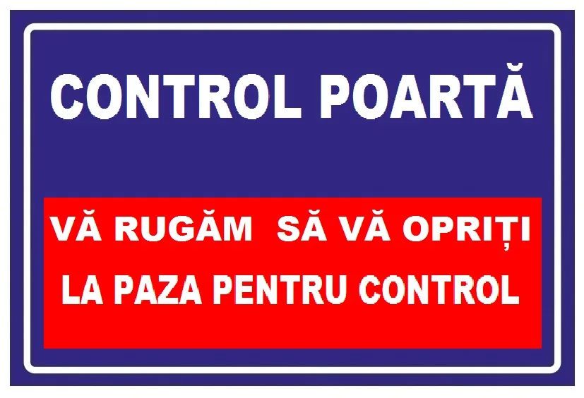 Placuta pentru control poarta