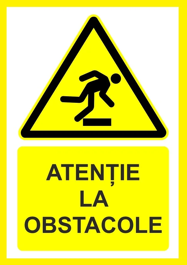 Placuta atentie la obstacole