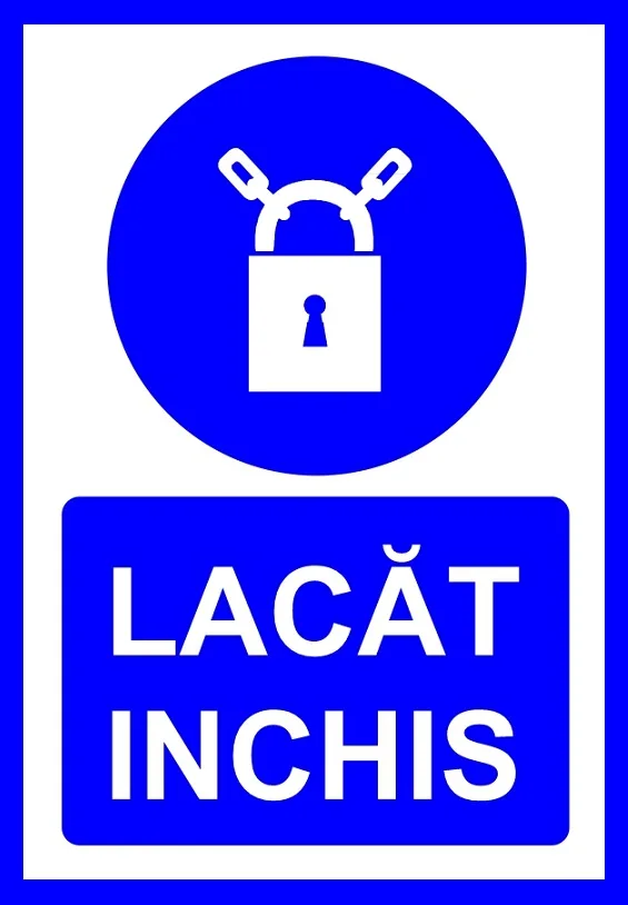 Placuta pentru lacat inchis