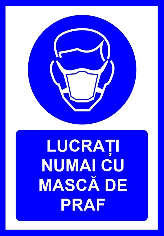 Placuta lucrati numai cu masca de praf