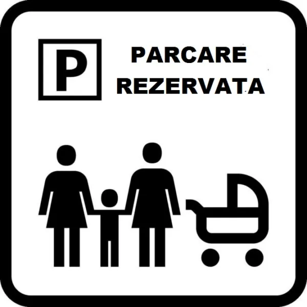 Șabloane pentru marcarea parcărilor rezervate mamă și copil