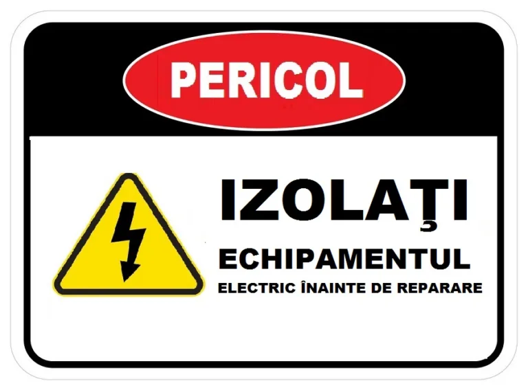 Placuta izolati echipamentul electric inainte de reparare