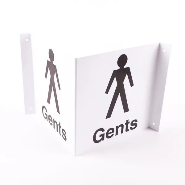 Placă personalizată pentru toaletă bărbați - Dublă, cu fețe separate și mesaj personal
