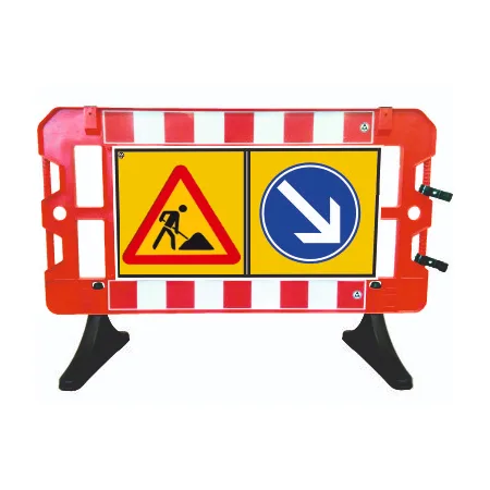 Gard cu Panou și Ocolire Șantier Personalizat - Stânga sau Dreapta, Rezistent și Sigur