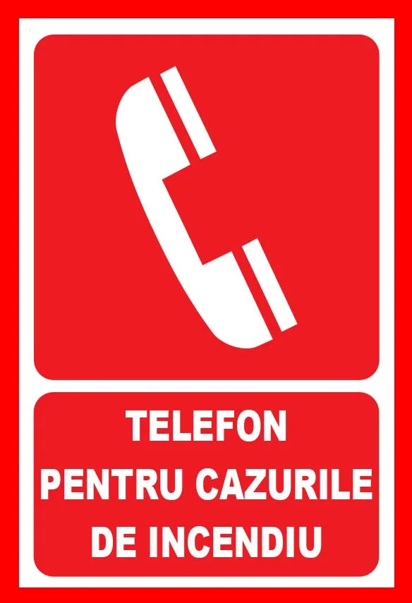 Placute telefon pentru cazurile de incendiu