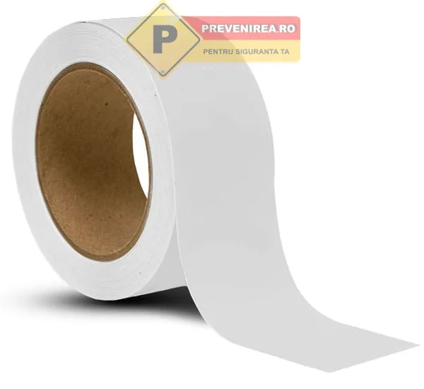 Bandă Industrială Albă pentru Marcaje - Siguranță și Organizare în Spații Comerciale și Industriale