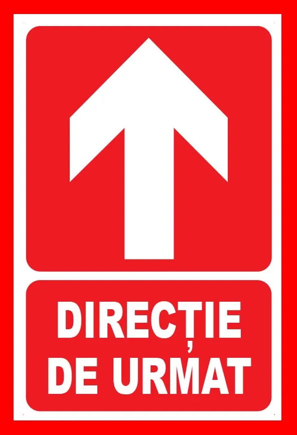 Placute pentru directie de urmat in sus