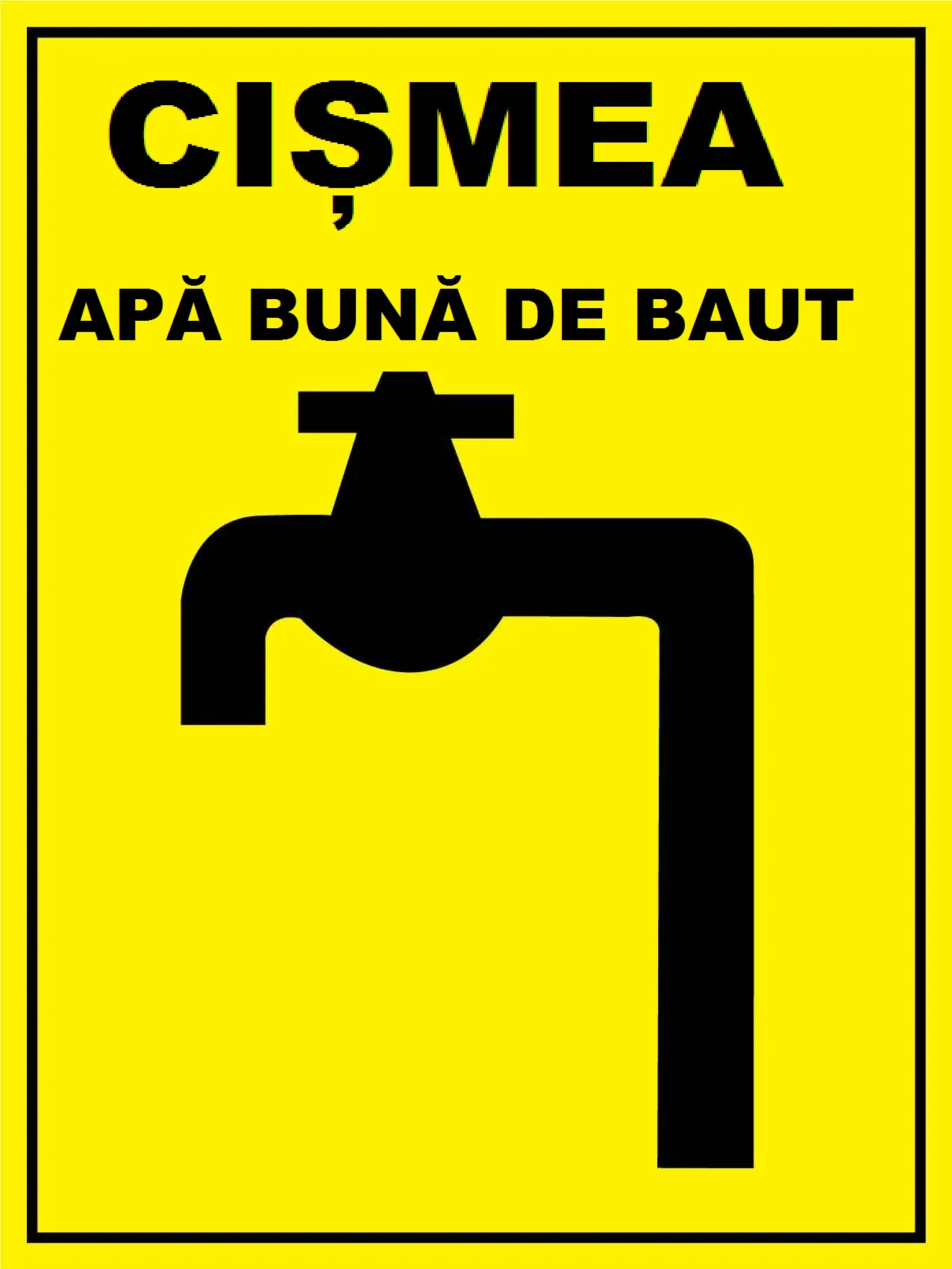 Placuta reflectorizanta pentru cismea apa buna de baut