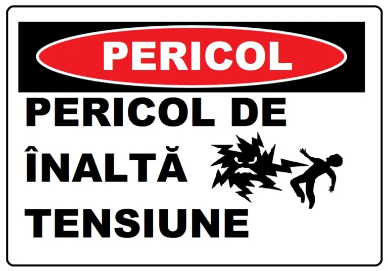 Placuta pericol de inalta tensiune