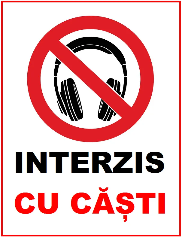 Placuta interzis cu casti