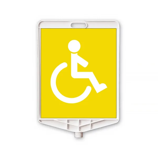 Semn dreptunghiular din plastic pentru parcare cu dizabilitati