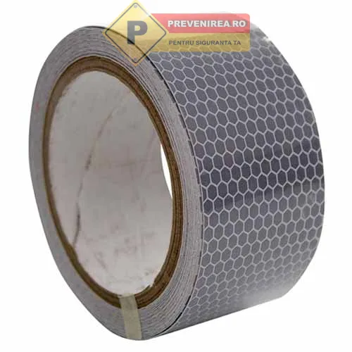 Bandă de Protecție Reflectorizantă Albă pentru Șantiere și Construcții Drumuri