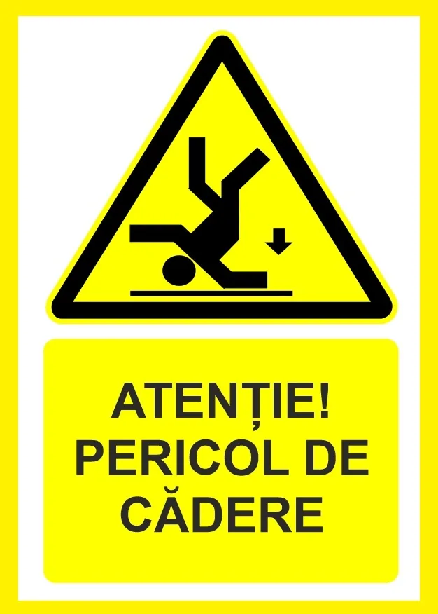 Placuta atentie pericol de cadere