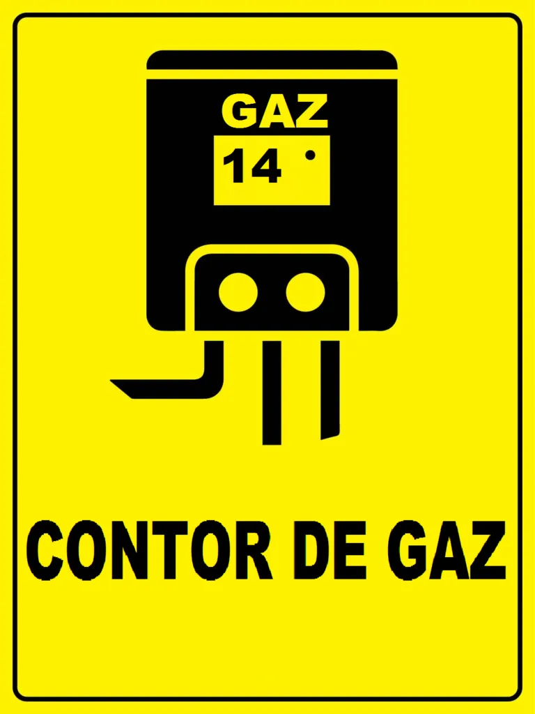 Placuta reflectorizanta pentru contor de gaz