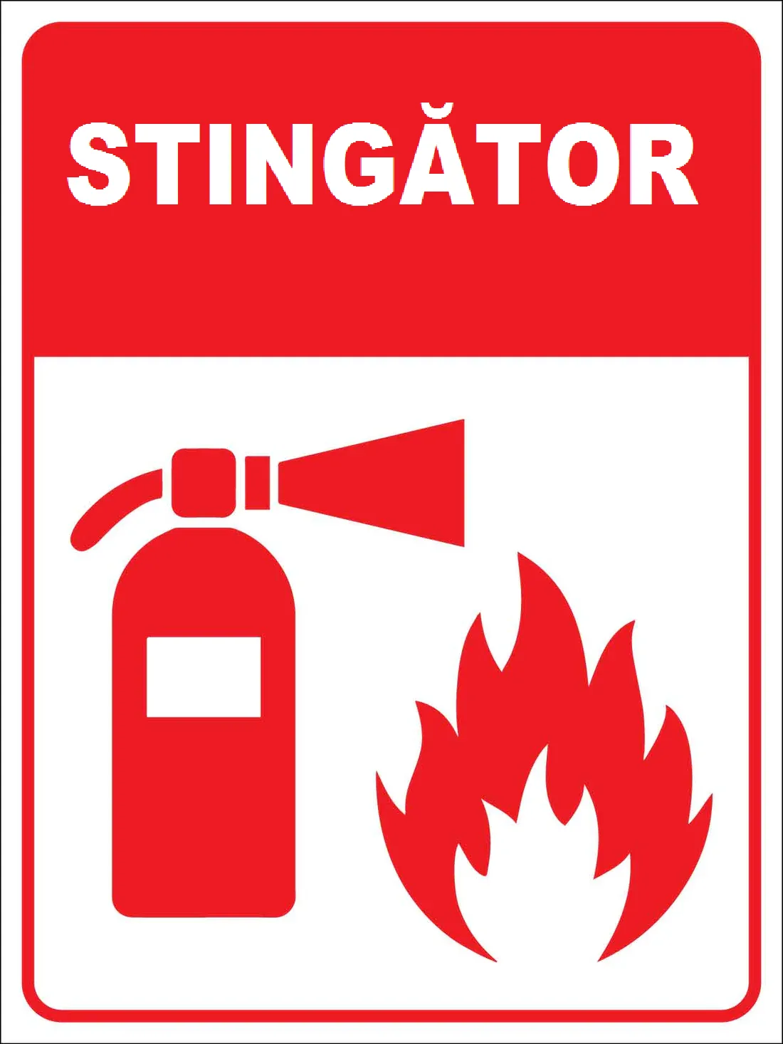 Placuta reflectorizanta pentru stingator