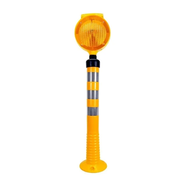 Set de delimitare galbenă cu intermitent rotund galben solar